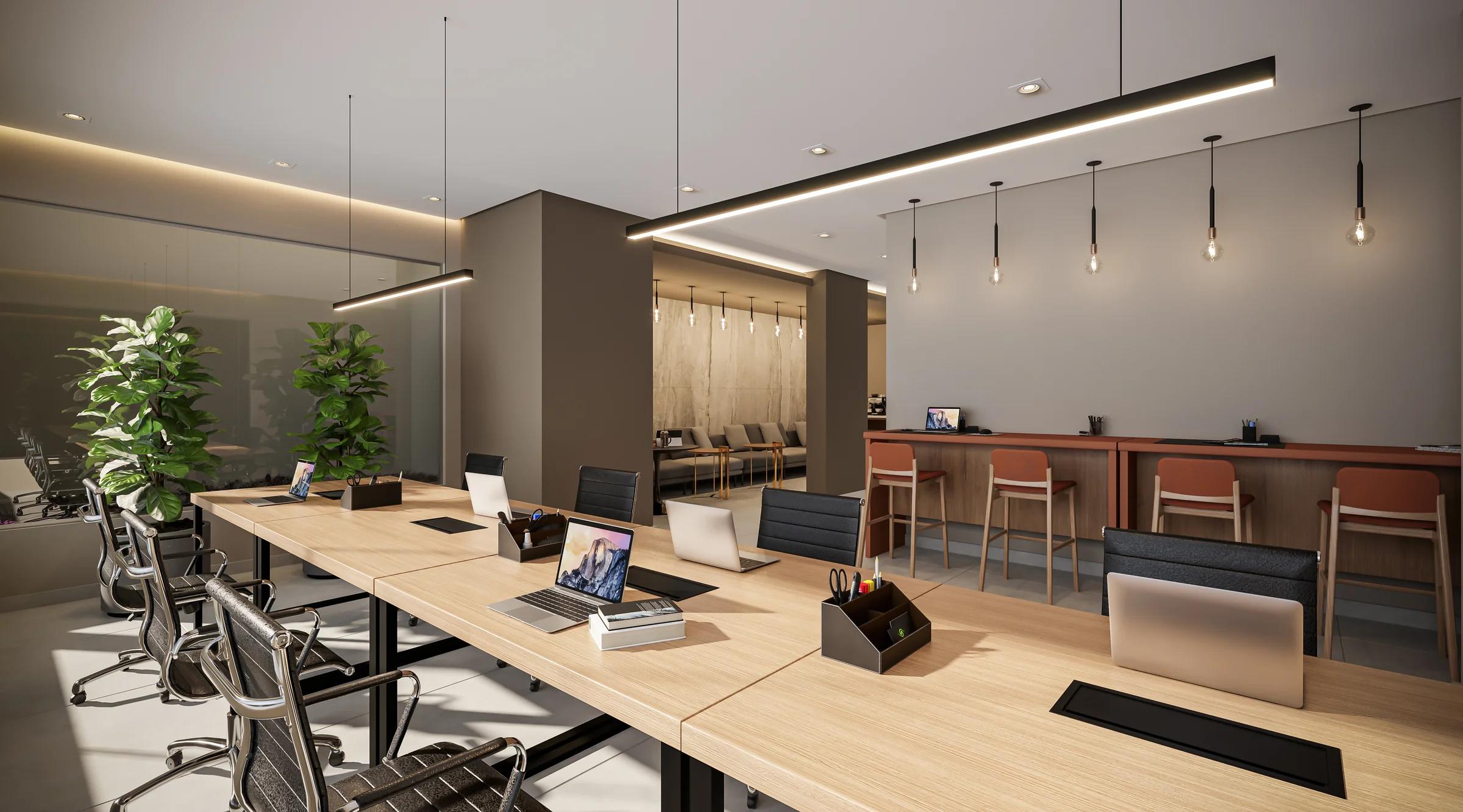Wish Trinta e Sete - Coworking com mesas de trabalho e cadeiras