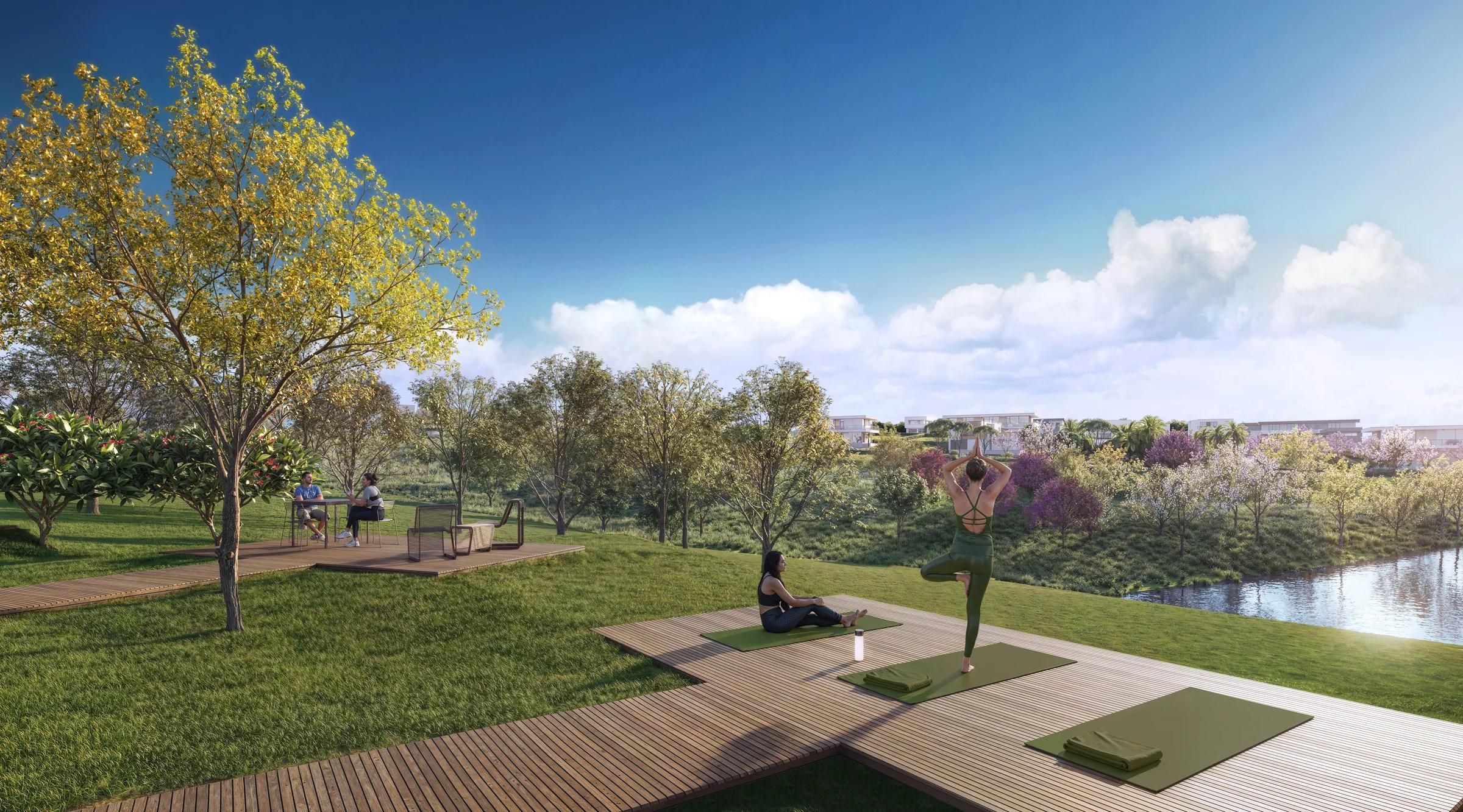 Perspectiva do parque junto ao lago