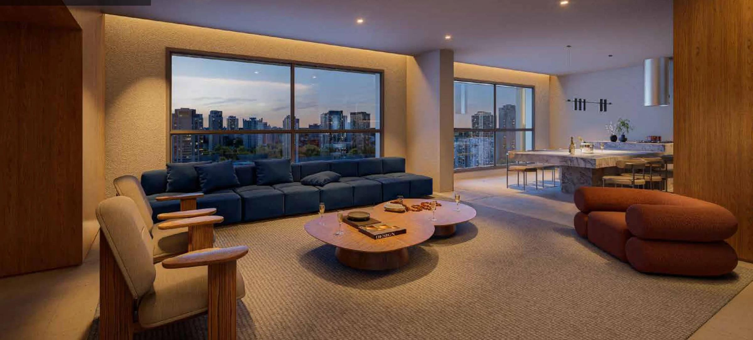Perspectiva do Sky Lounge