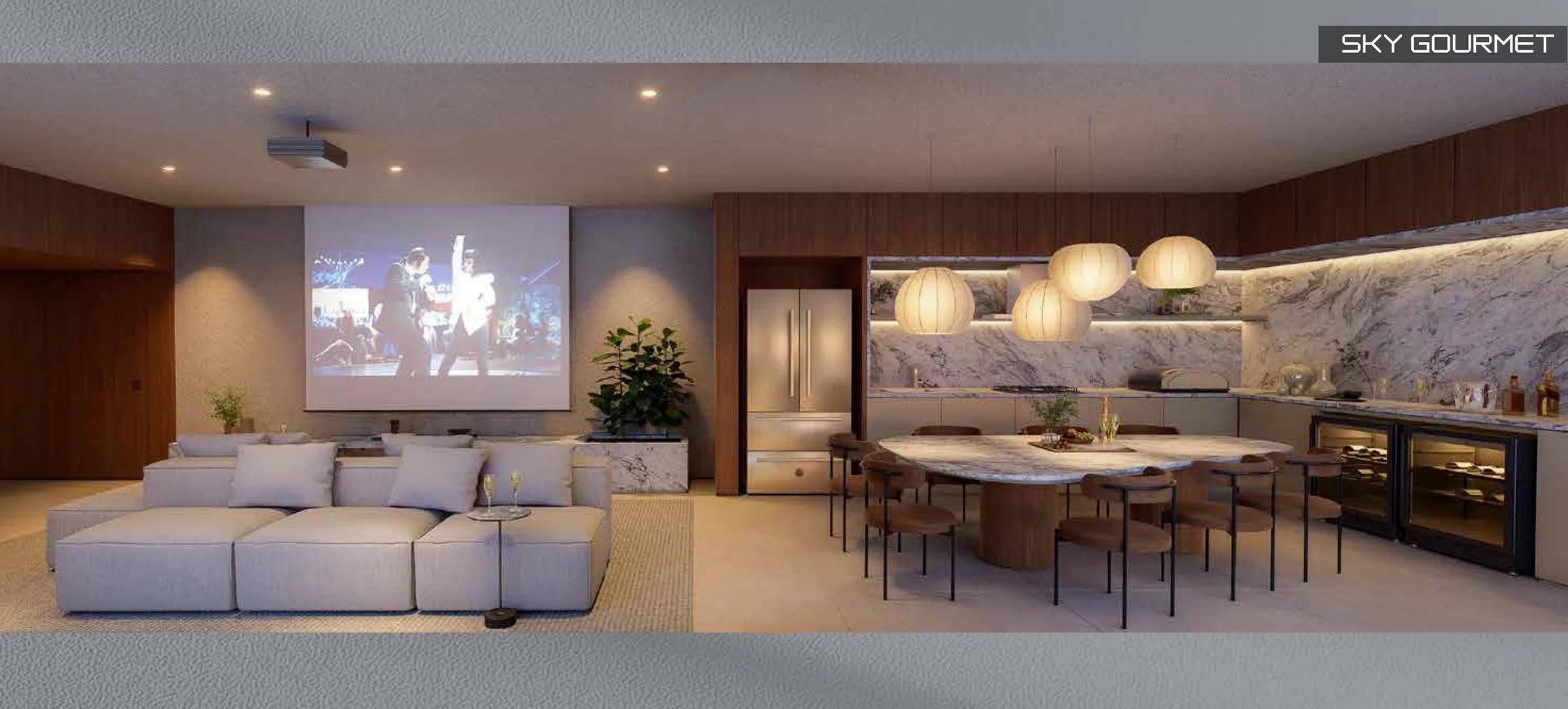 Perspectiva do Sky Gourmet, ambiente de estar
