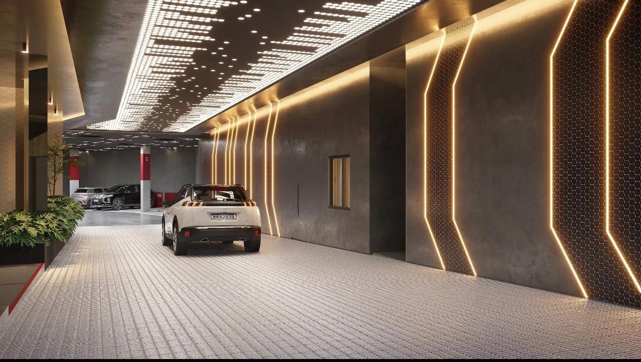 Acesso de veículos e hall do Tonino Lamborghini Residences