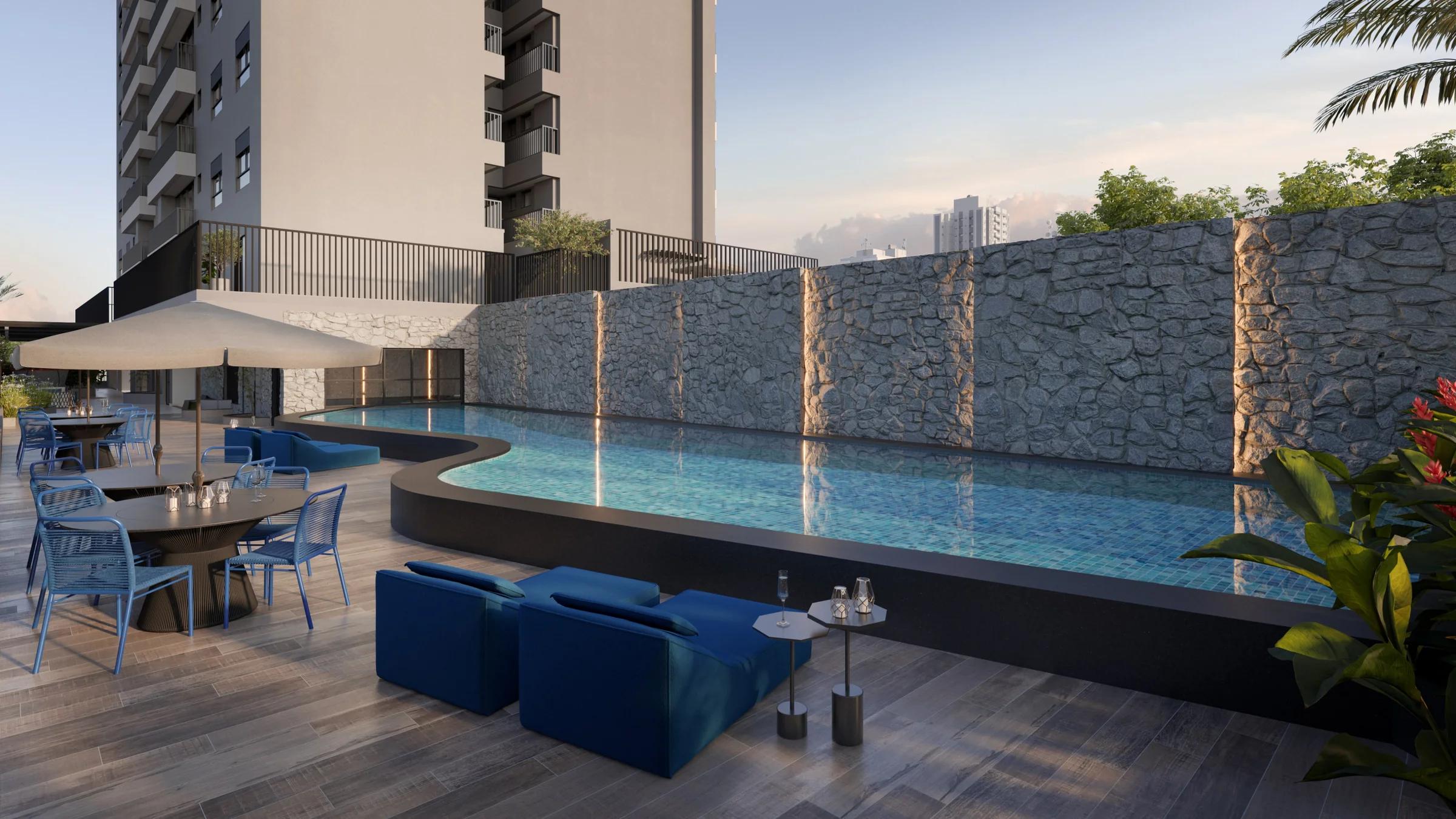 Island Vaca Brava - piscina com deck