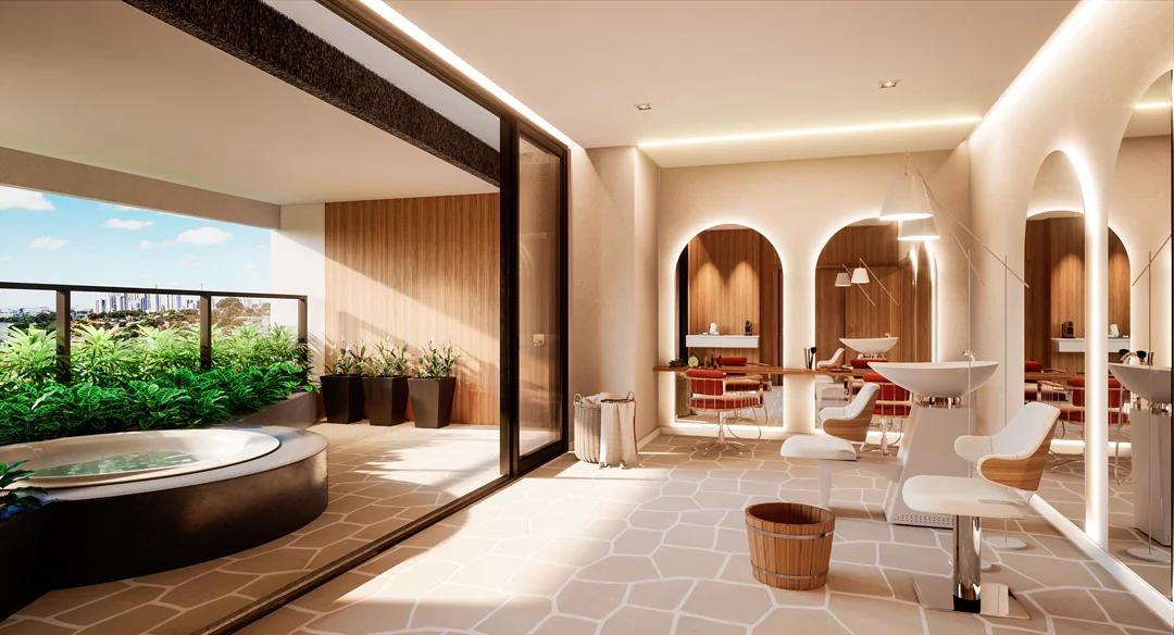 Área de Spa & Relaxamento com hidromassagem
