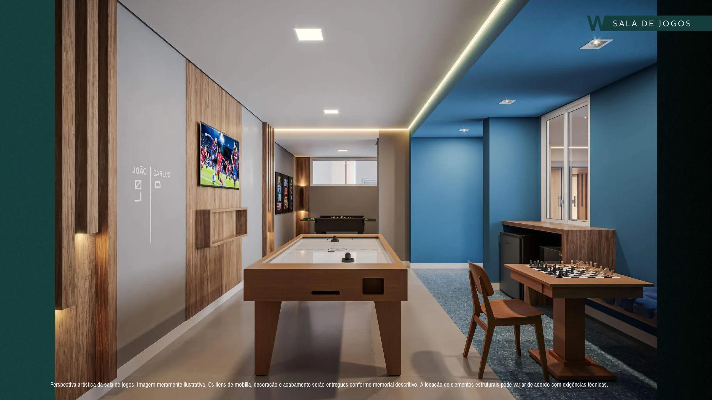 Planta — Apartamento 2 Suítes - 66m² — Pavimento inferior