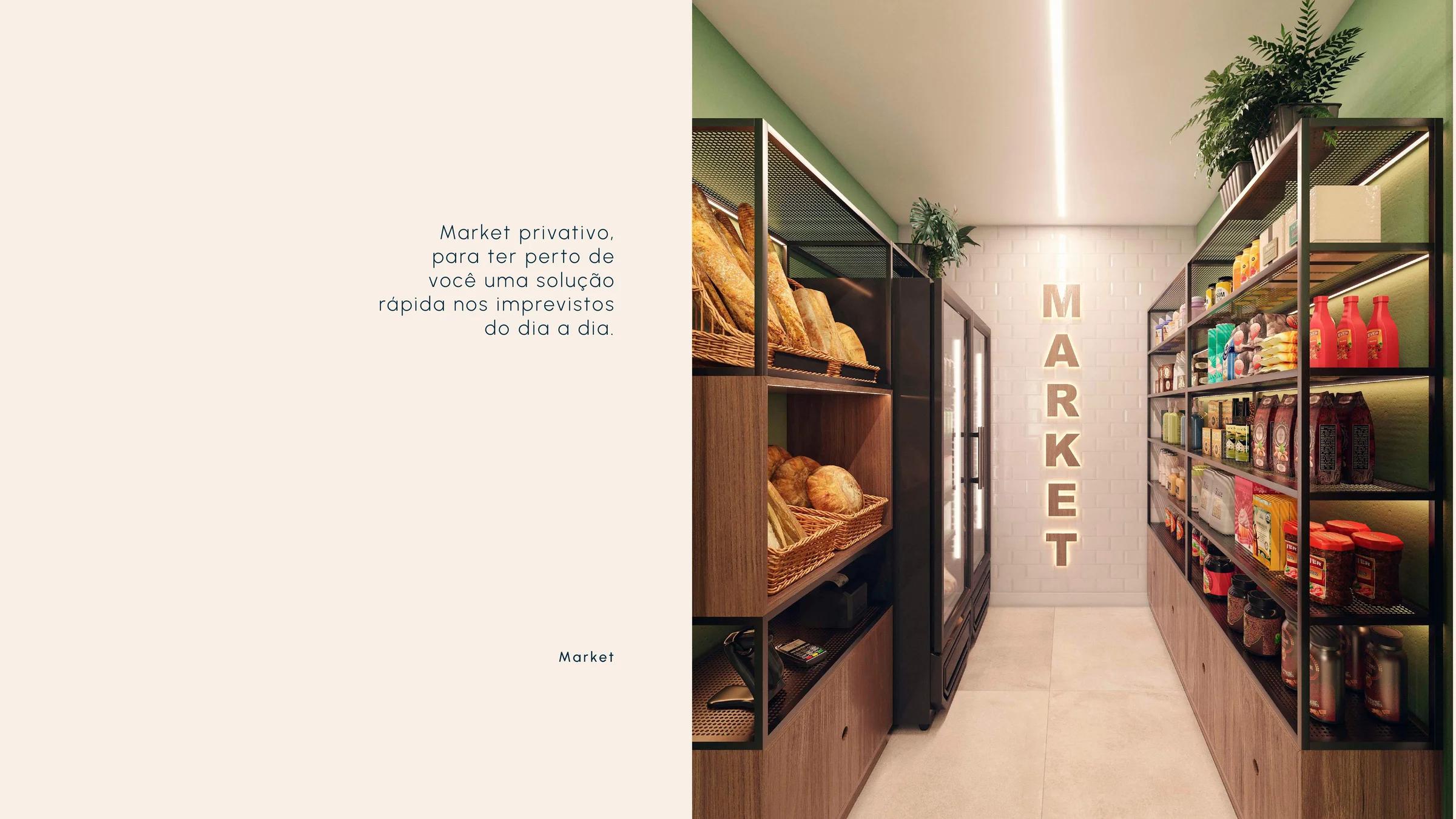 Planta — Apartamento 68m² - 2 Quartos (1 Suíte) — Pavimento inferior
