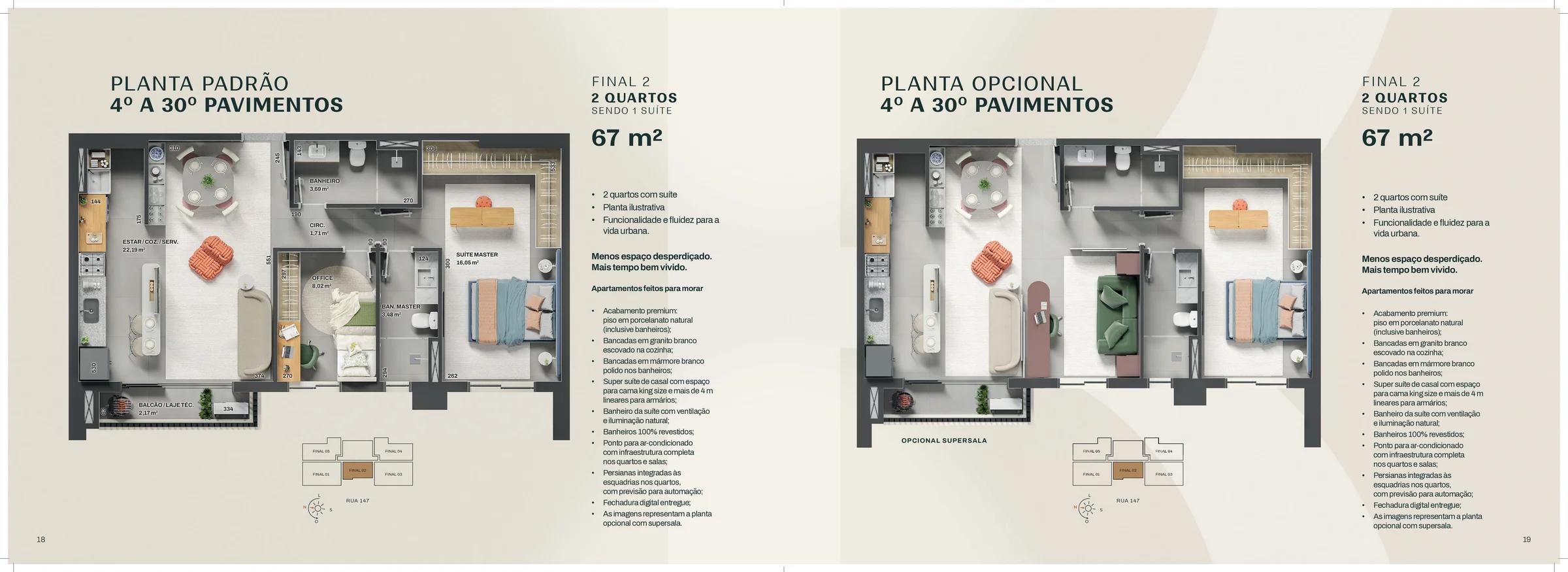 Planta — 2 quartos e 1 suíte — Final 02