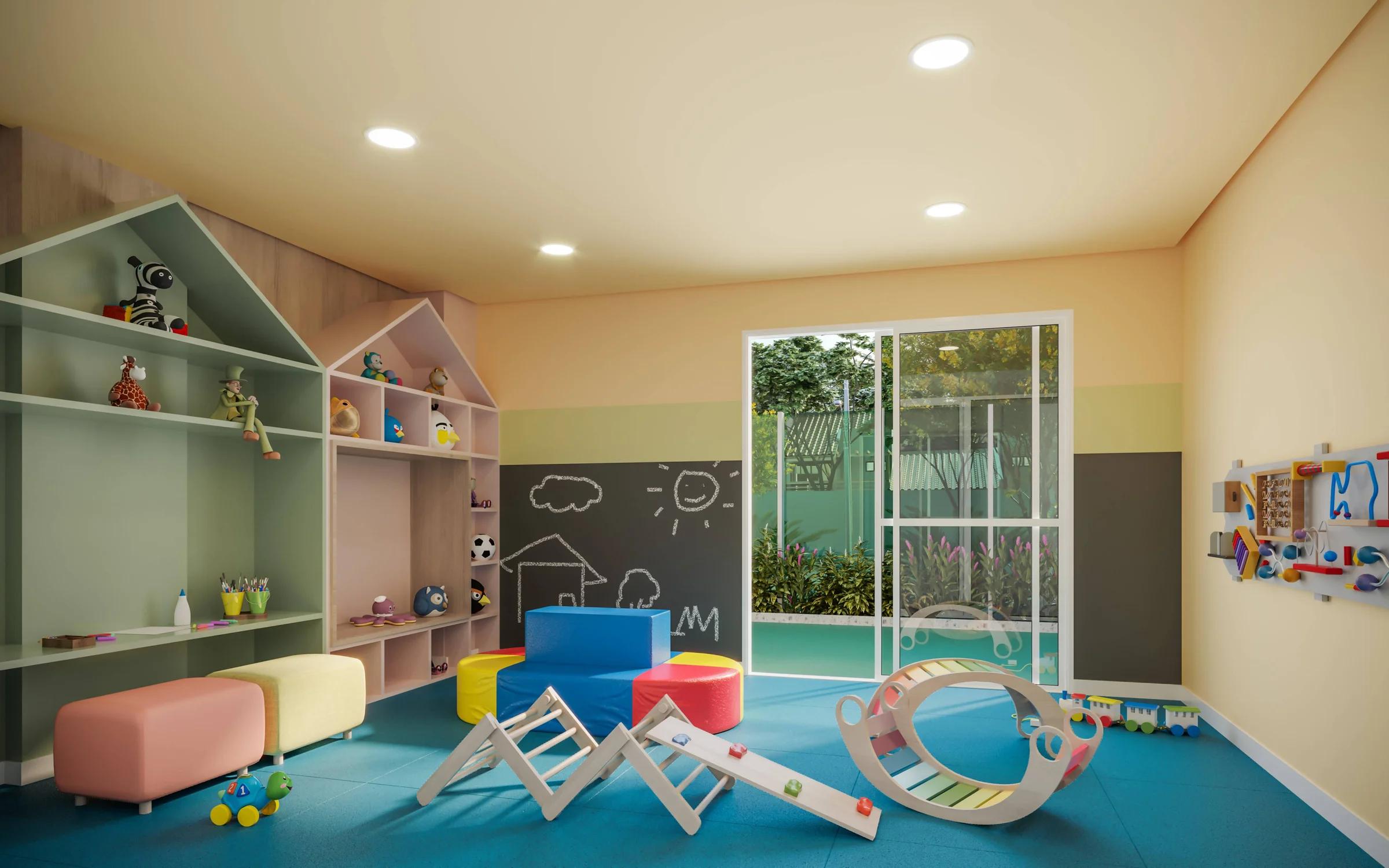 Wish Vaca Brava - Brinquedoteca baby com brinquedos e área de atividades