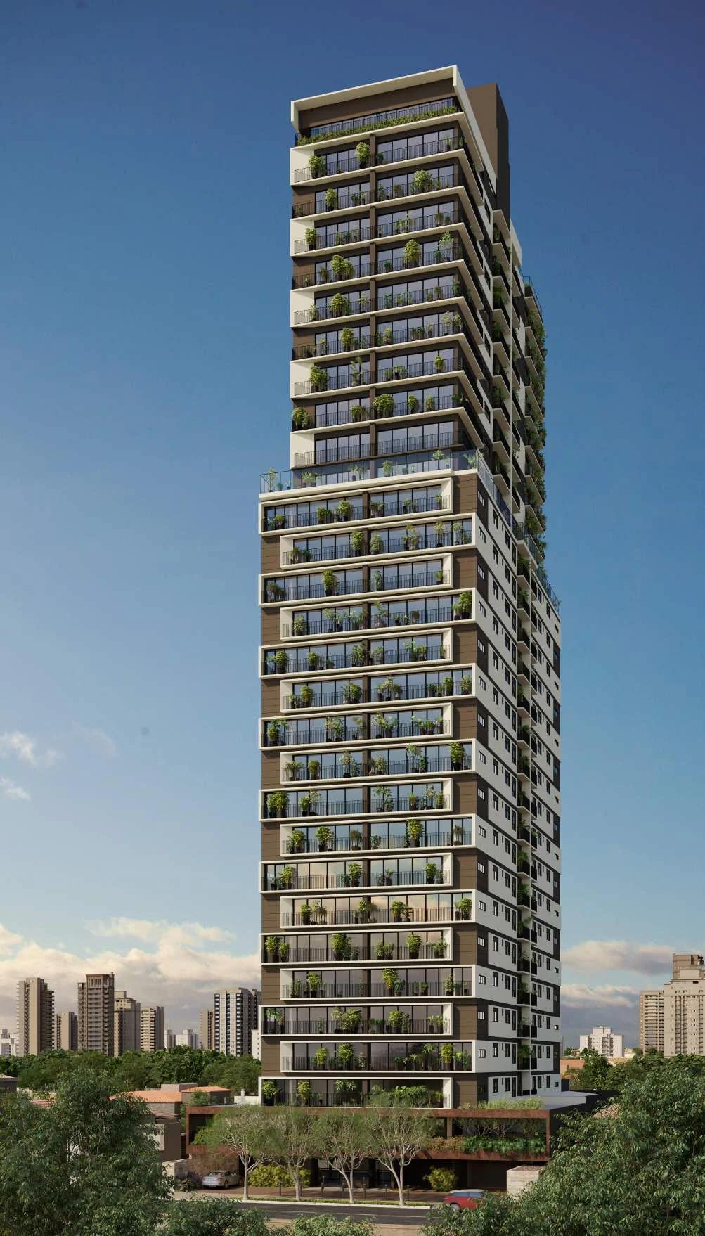 Fachada da torre do Opus Brava Design