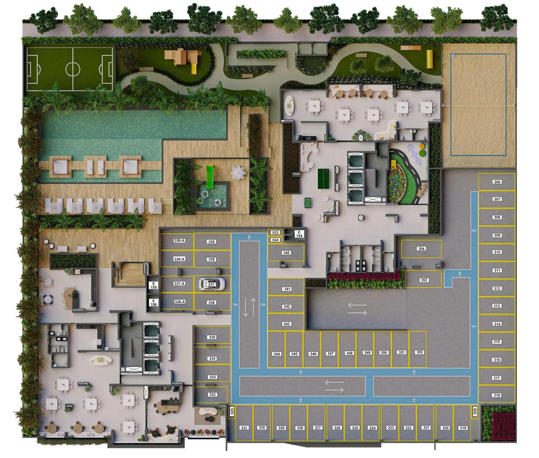 Ecoville Figueira — fachada — Alto da Glória